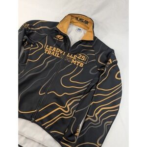 VOLER Cycling Jersey Size  Small Black Gold Full Zip Long Sleeve Leadville Thick
